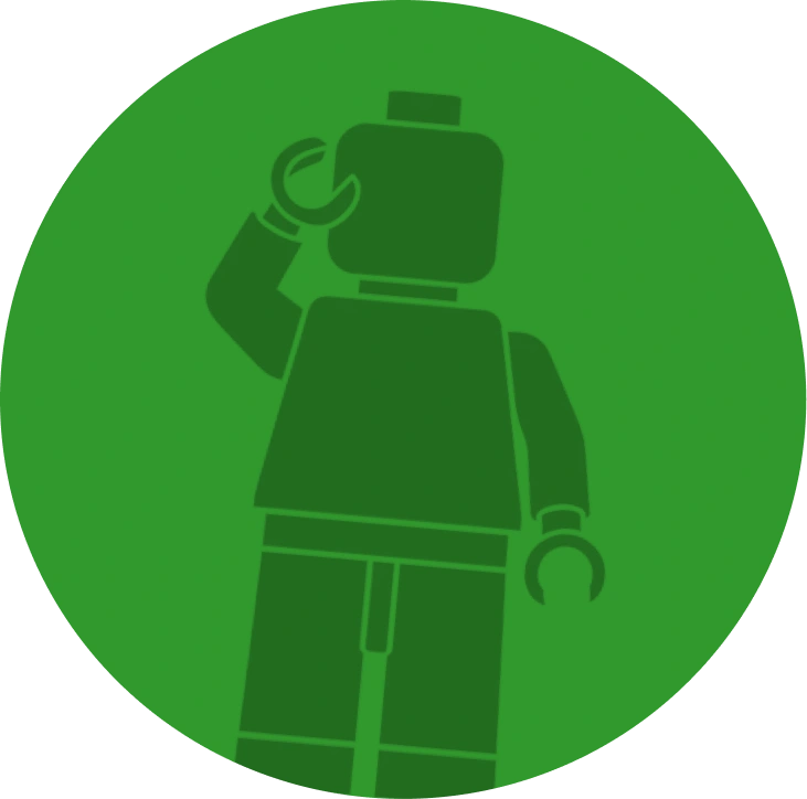 Canada First Bricks green minifig mask