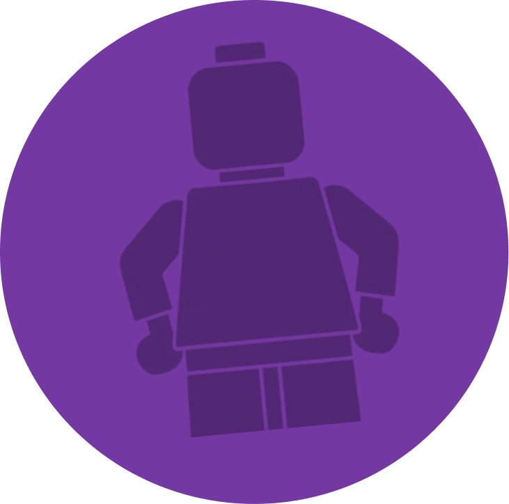 Canada First Bricks purple mask minifig